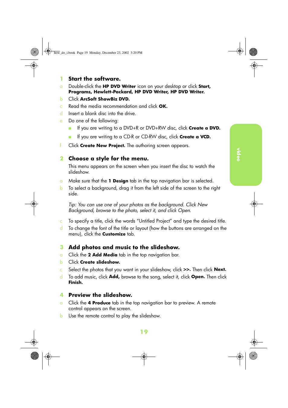 HP DVD-Writer dvd300e User Manual | Page 21 / 38