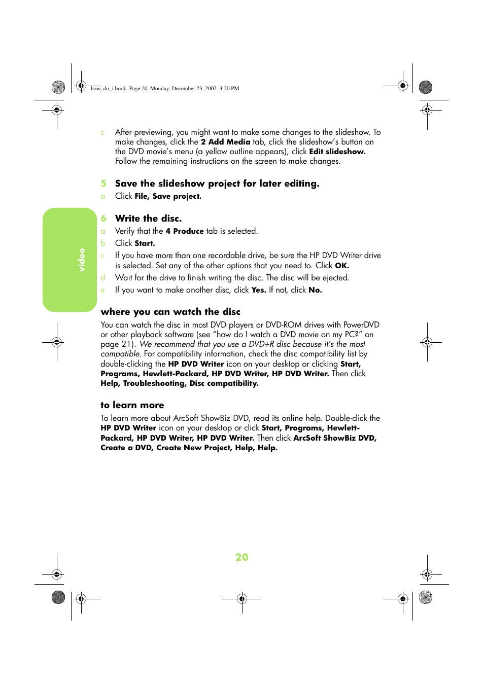 HP DVD-Writer dvd300e User Manual | Page 22 / 38