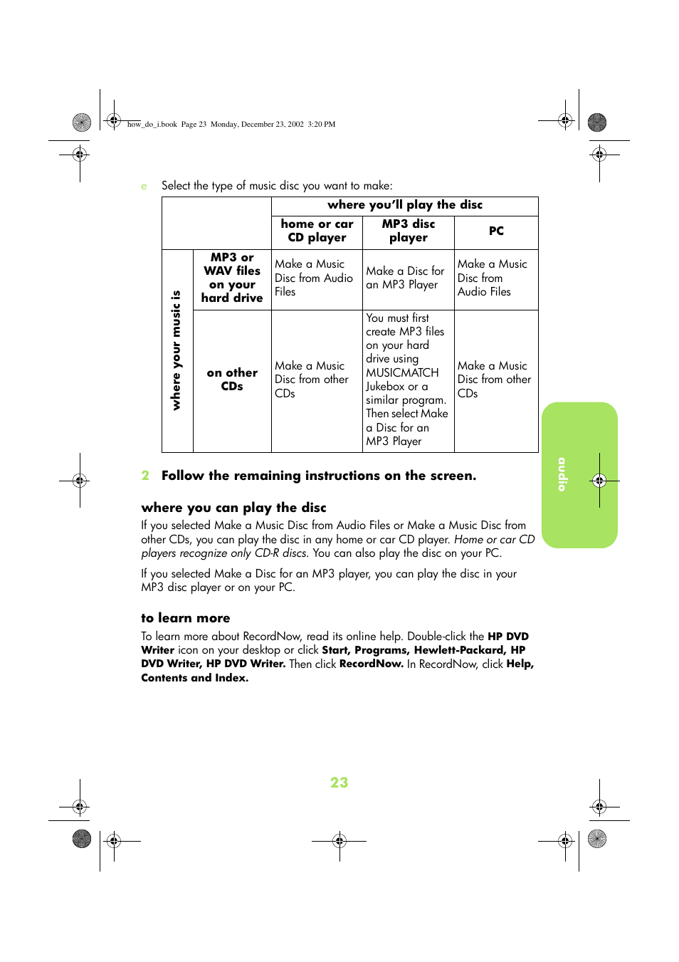 HP DVD-Writer dvd300e User Manual | Page 25 / 38