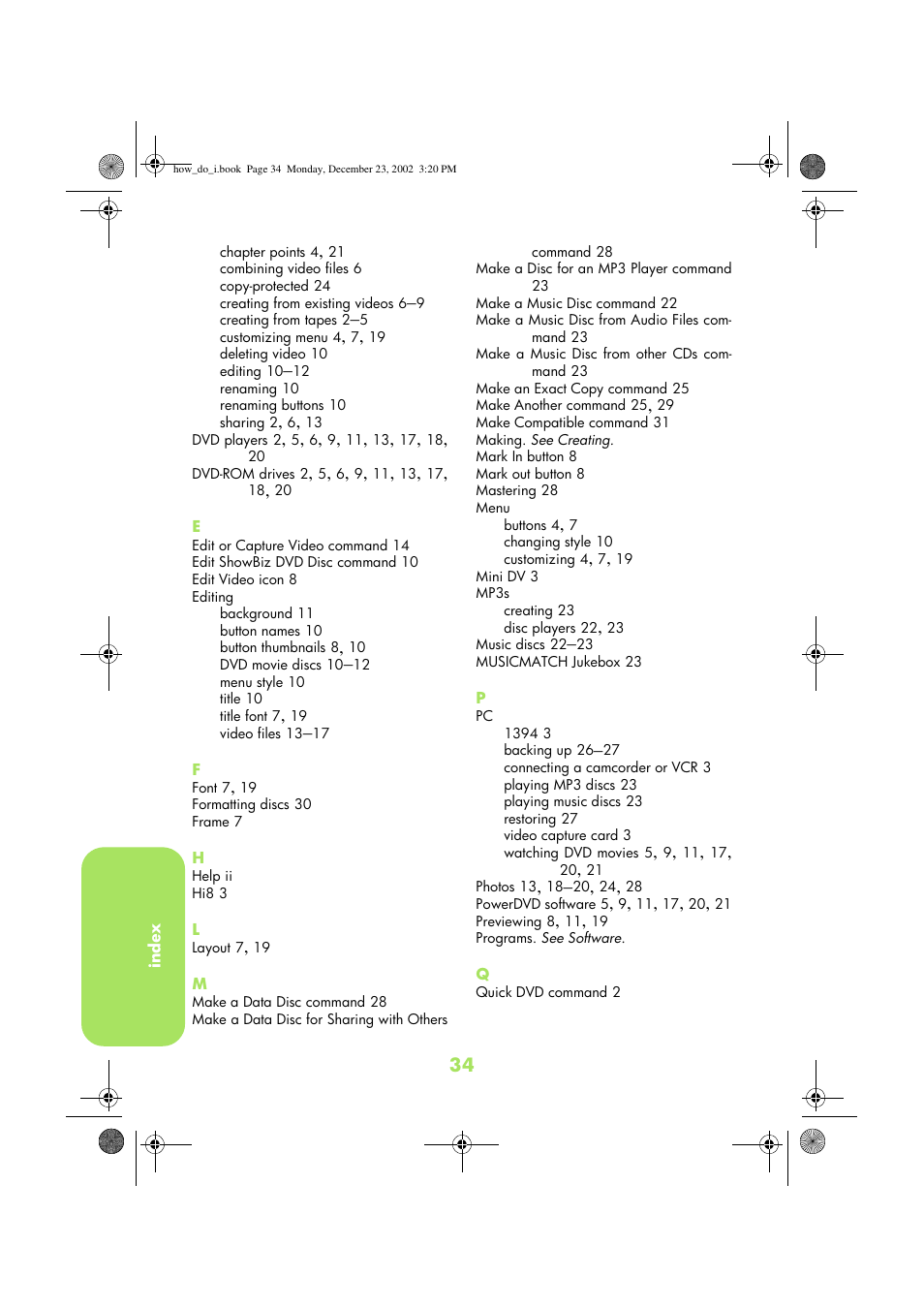 HP DVD-Writer dvd300e User Manual | Page 36 / 38
