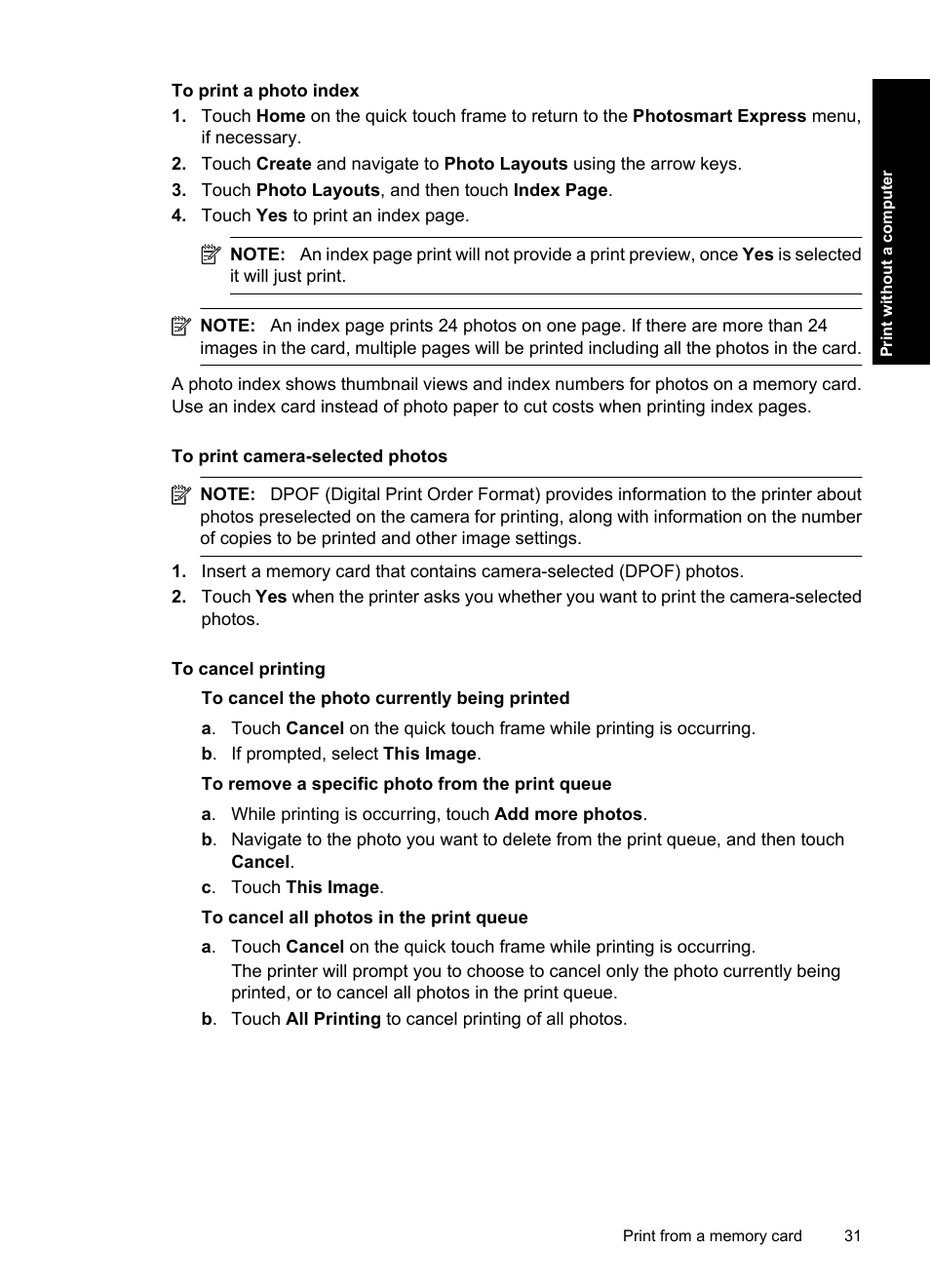 HP Photosmart A637 Compact Photo Printer User Manual | Page 33 / 98