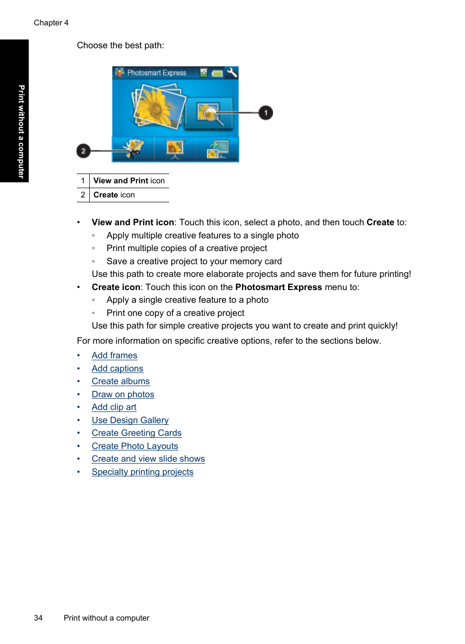 HP Photosmart A637 Compact Photo Printer User Manual | Page 36 / 98