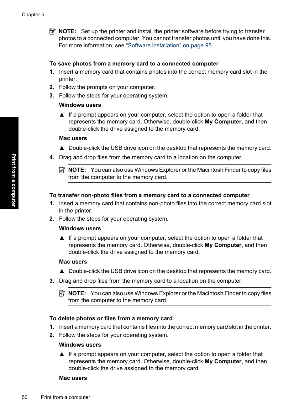 HP Photosmart A637 Compact Photo Printer User Manual | Page 52 / 98