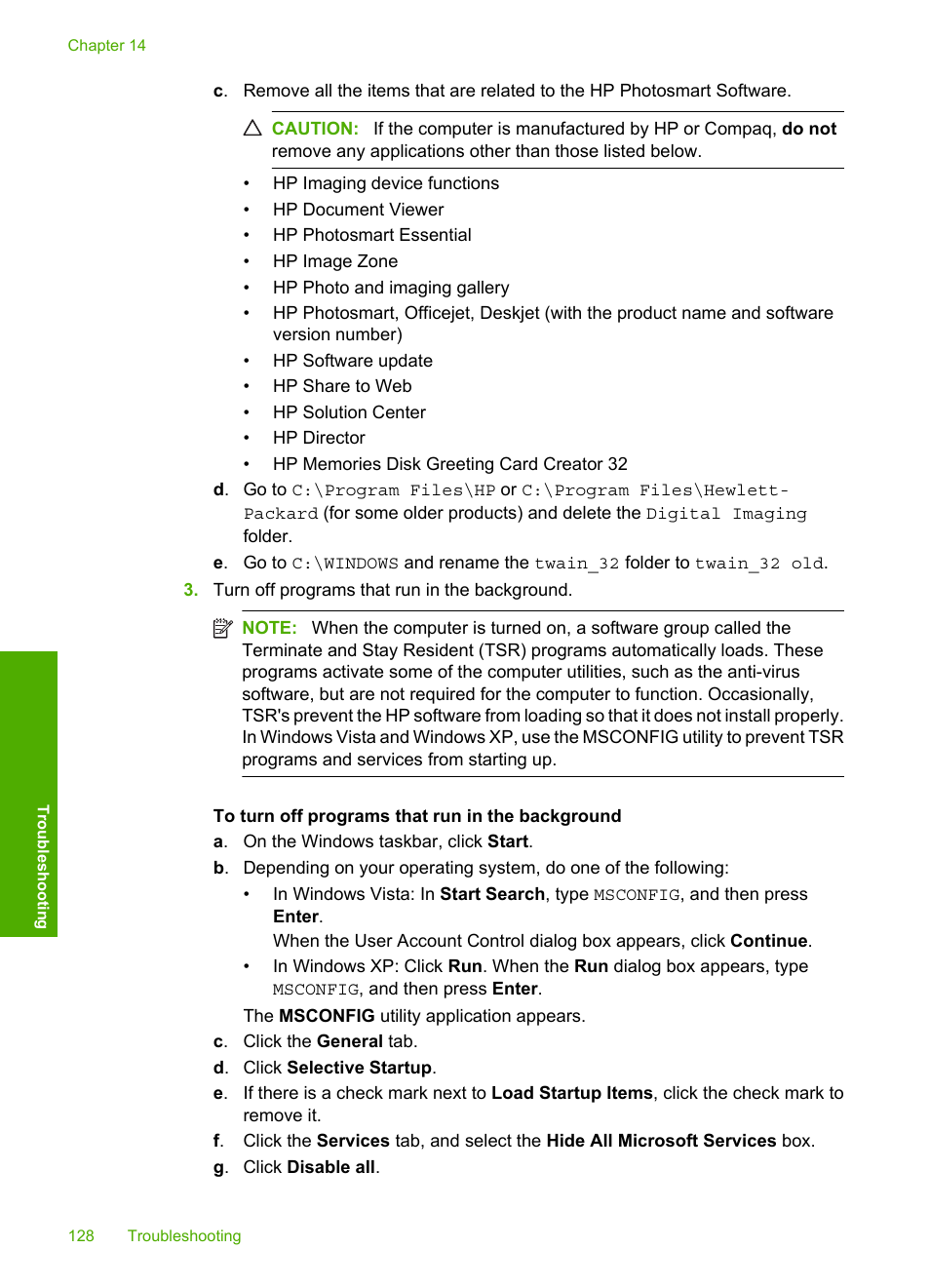 HP Photosmart C5580 All-in-One Printer User Manual | Page 131 / 292