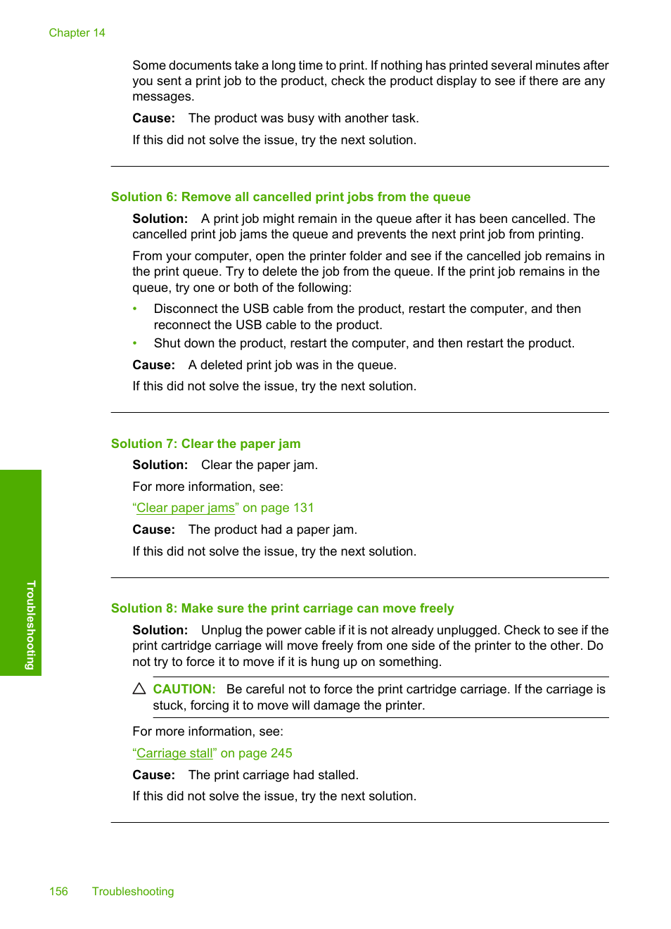 Solution 7: clear the paper jam | HP Photosmart C5580 All-in-One Printer User Manual | Page 159 / 292
