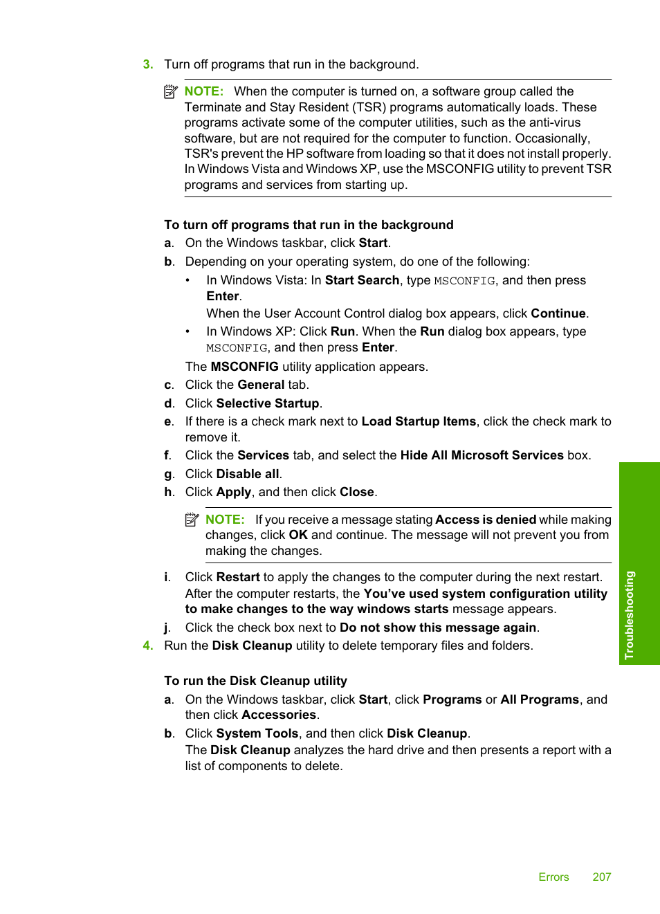 HP Photosmart C5580 All-in-One Printer User Manual | Page 210 / 292