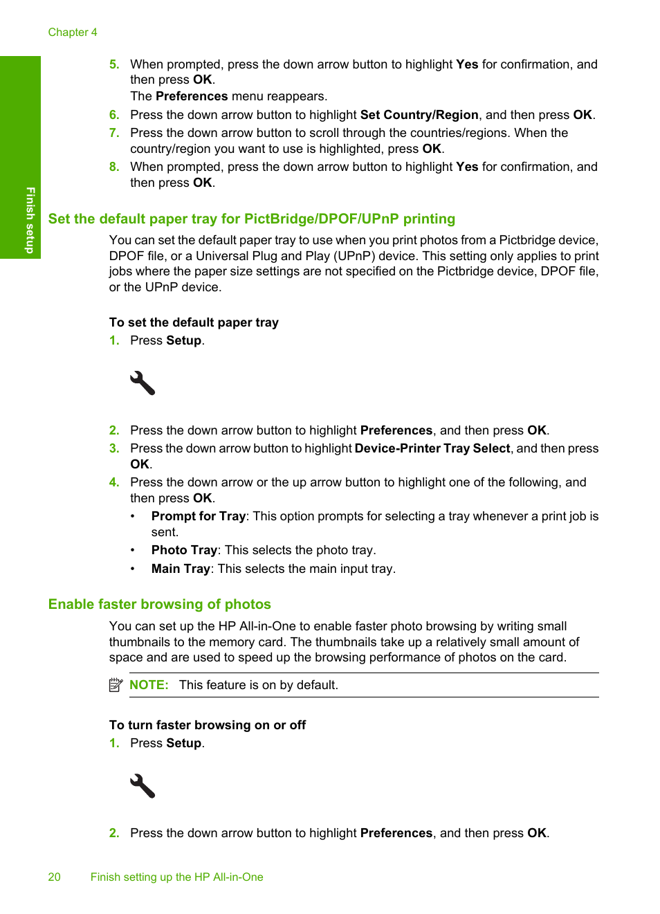 Enable faster browsing of photos | HP Photosmart C5580 All-in-One Printer User Manual | Page 23 / 292