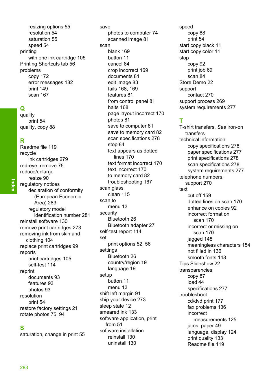 HP Photosmart C5580 All-in-One Printer User Manual | Page 290 / 292