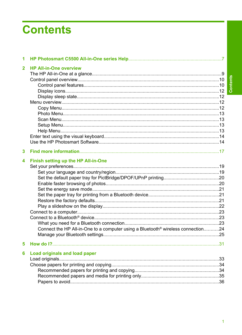 HP Photosmart C5580 All-in-One Printer User Manual | Page 4 / 292