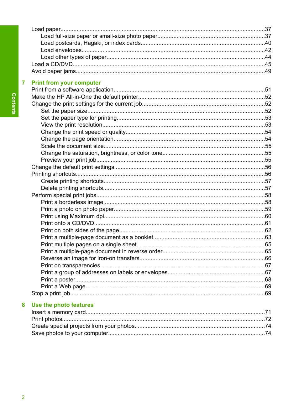 HP Photosmart C5580 All-in-One Printer User Manual | Page 5 / 292