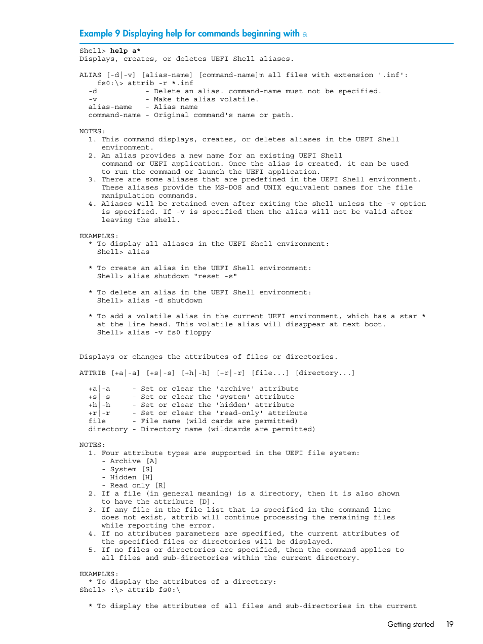 Example 9 | HP Unified Extensible Firmware Interface User Manual | Page 19 / 79