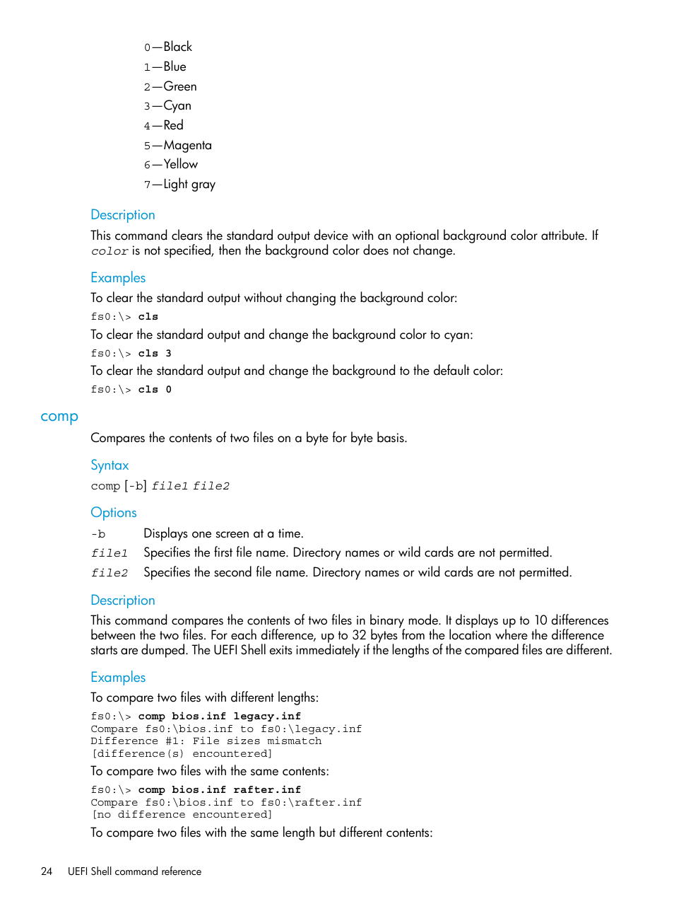 Comp | HP Unified Extensible Firmware Interface User Manual | Page 24 / 79