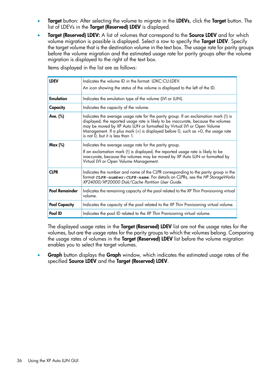 HP StorageWorks XP Remote Web Console Software User Manual | Page 36 / 80