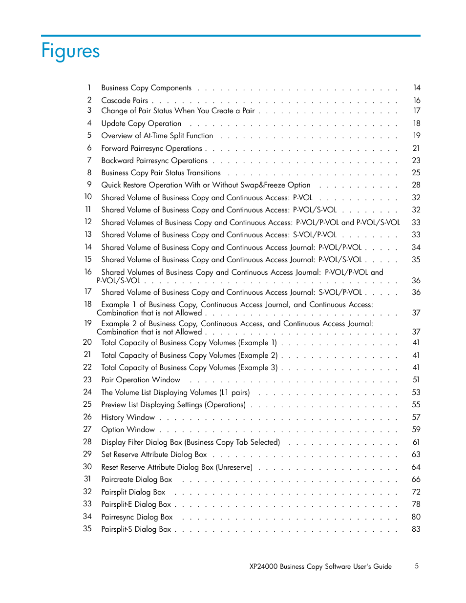 Figures | HP StorageWorks XP Remote Web Console Software User Manual | Page 5 / 96