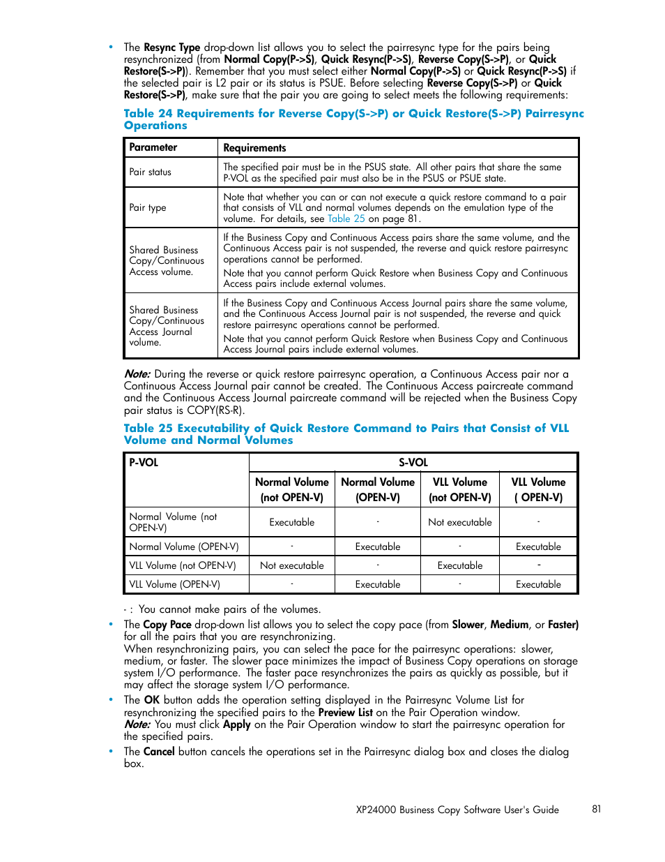 Volumes | HP StorageWorks XP Remote Web Console Software User Manual | Page 81 / 96