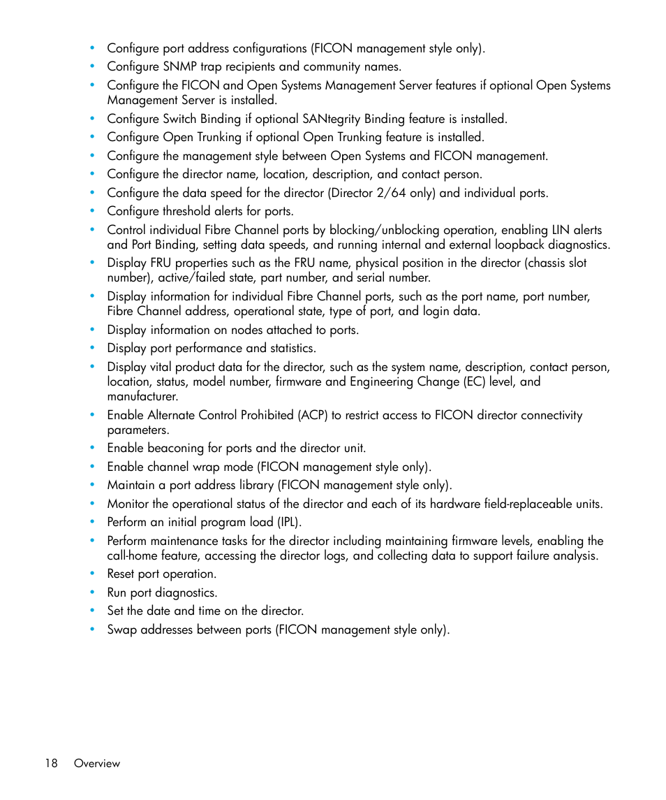 HP StorageWorks 2.64 Director Switch User Manual | Page 18 / 216