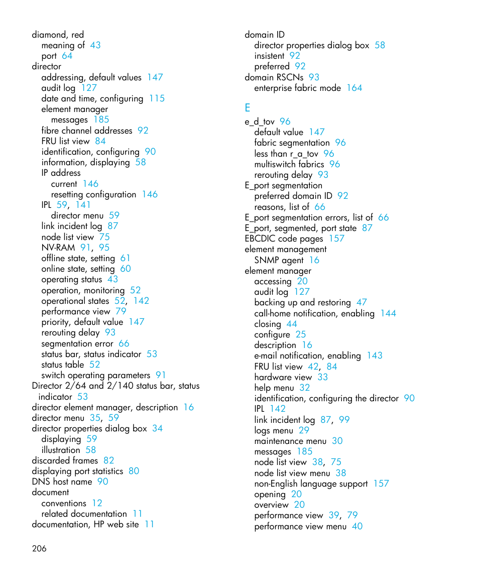 HP StorageWorks 2.64 Director Switch User Manual | Page 206 / 216
