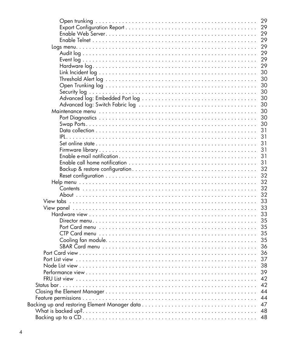 HP StorageWorks 2.64 Director Switch User Manual | Page 4 / 216