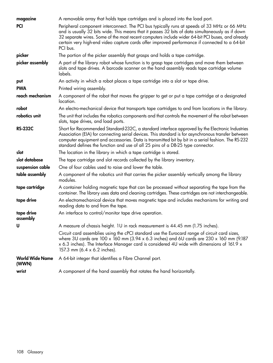 HP EML E-series Tape Libraries User Manual | Page 108 / 112