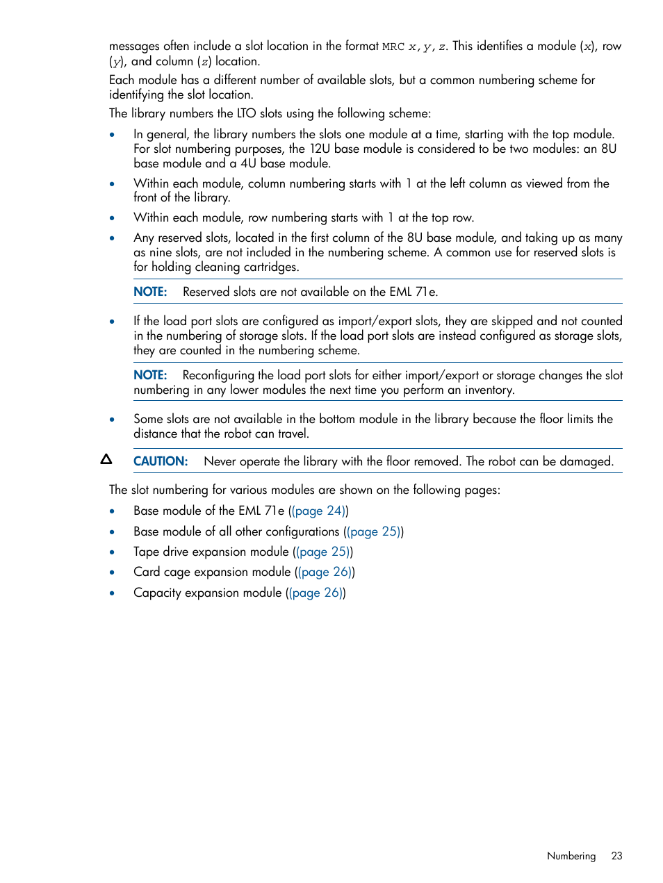 HP EML E-series Tape Libraries User Manual | Page 23 / 112
