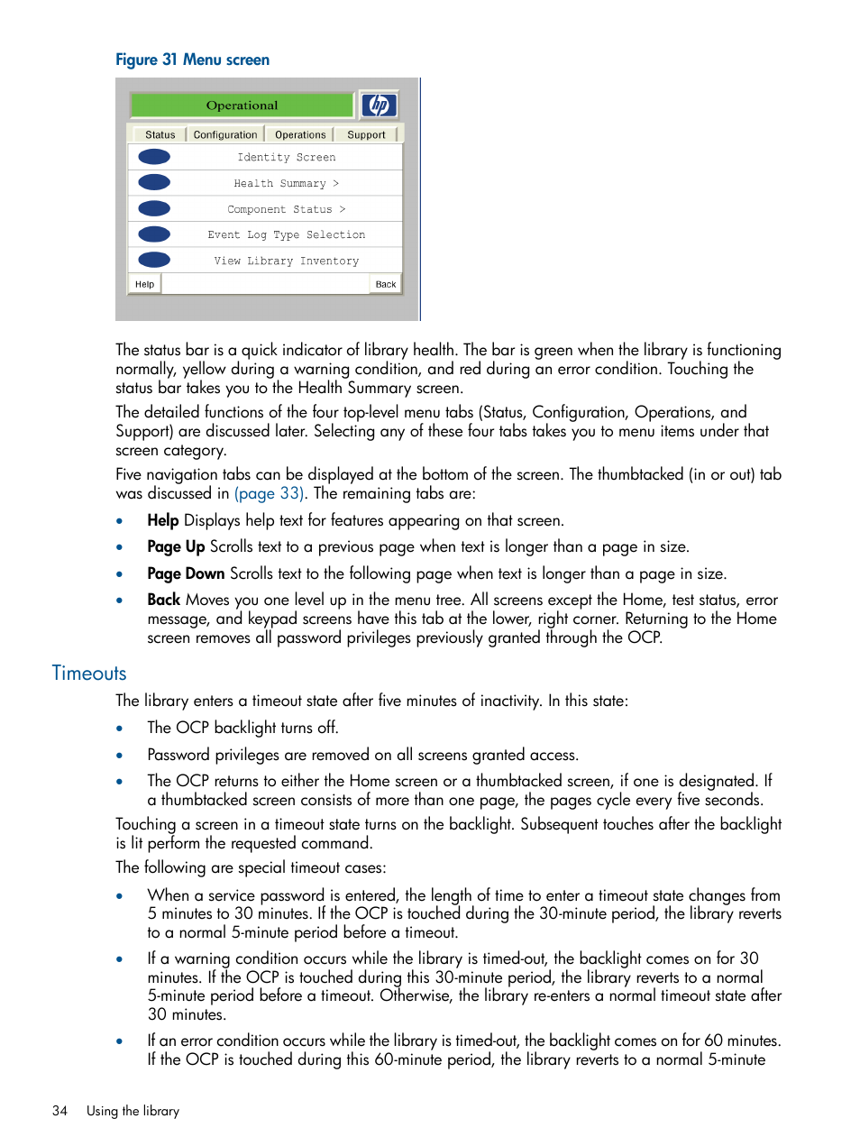 Timeouts | HP EML E-series Tape Libraries User Manual | Page 34 / 112