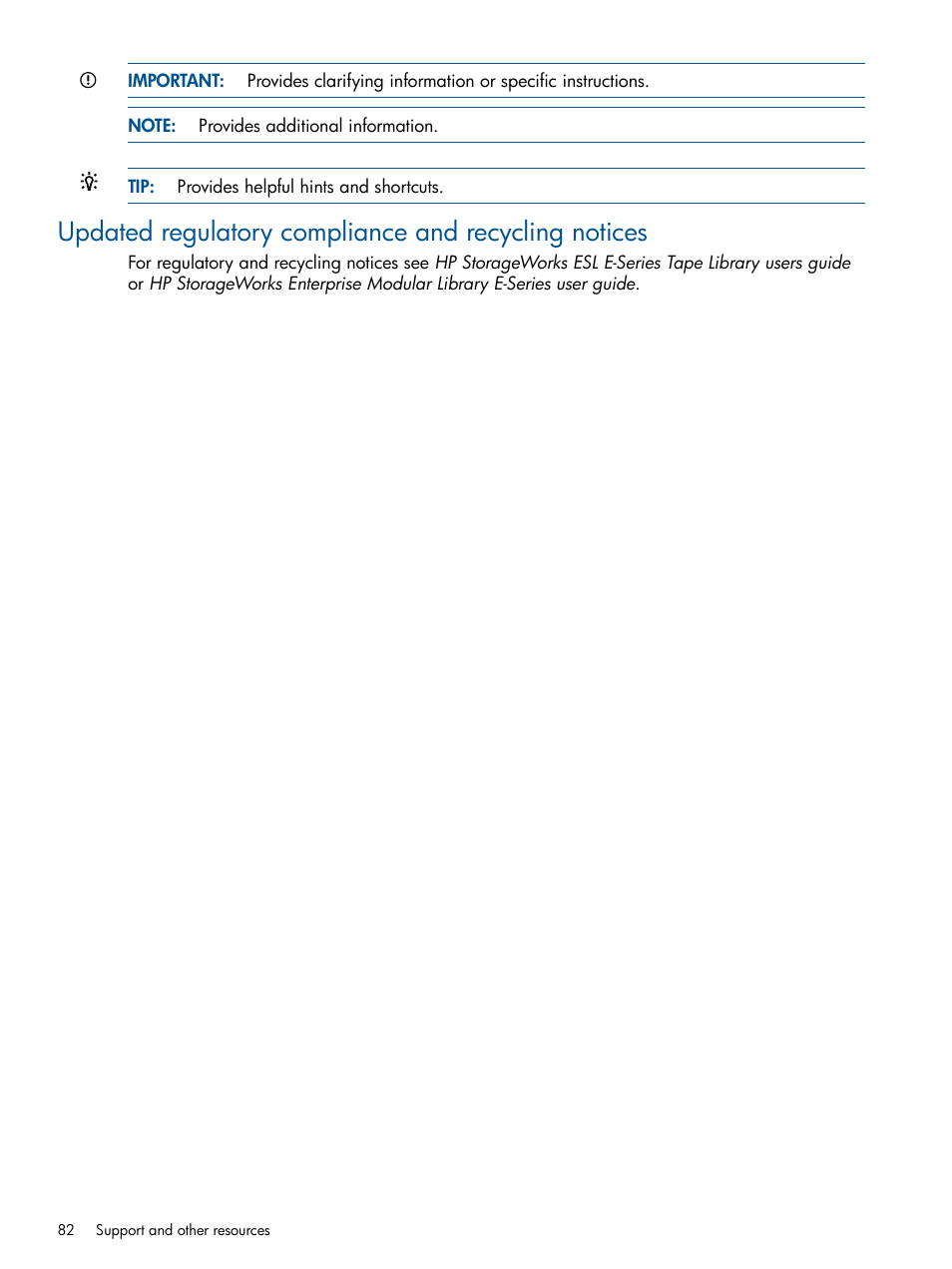 HP EML E-series Tape Libraries User Manual | Page 82 / 112