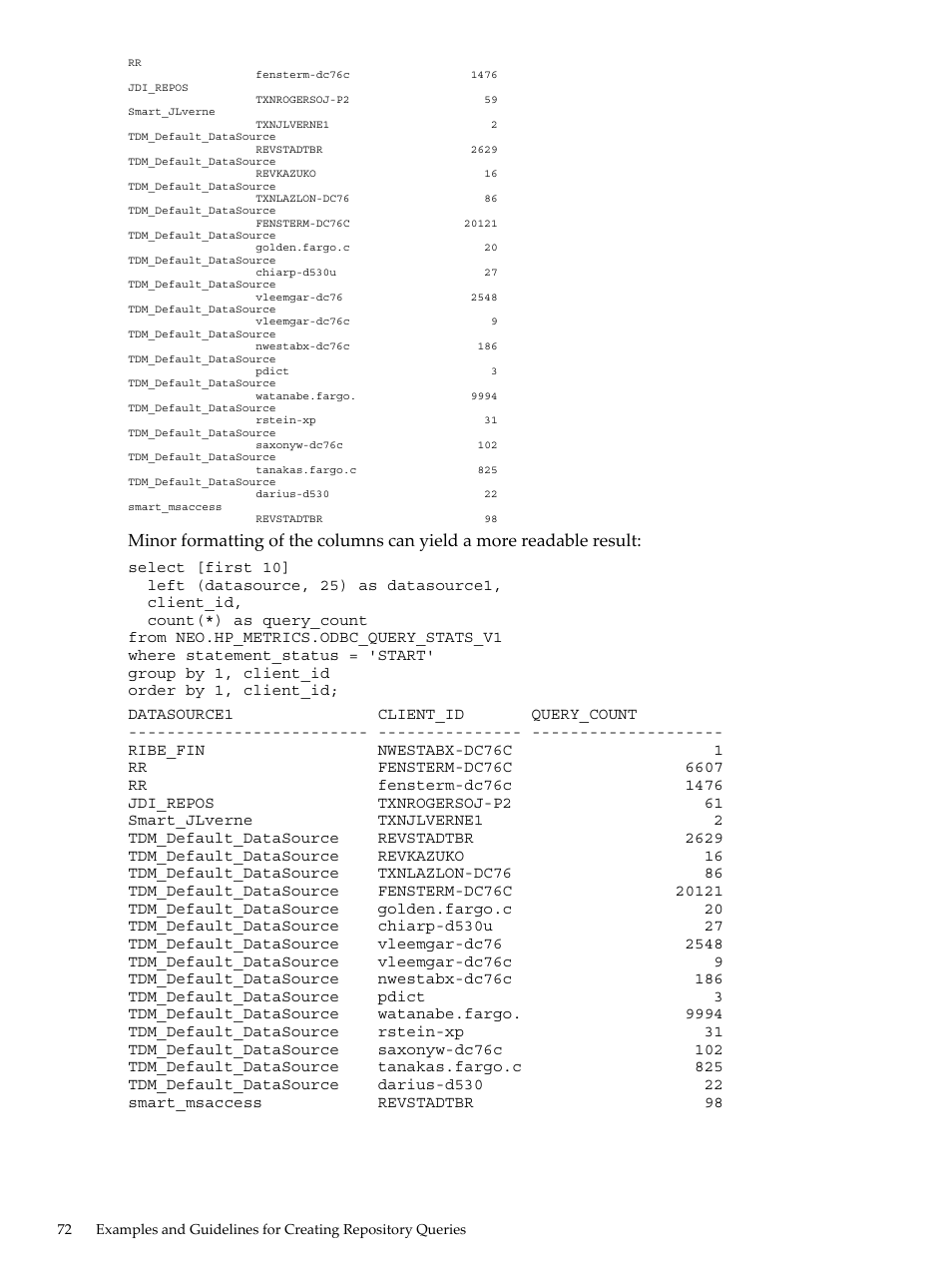 HP Neoview Release 2.4 Software User Manual | Page 72 / 78