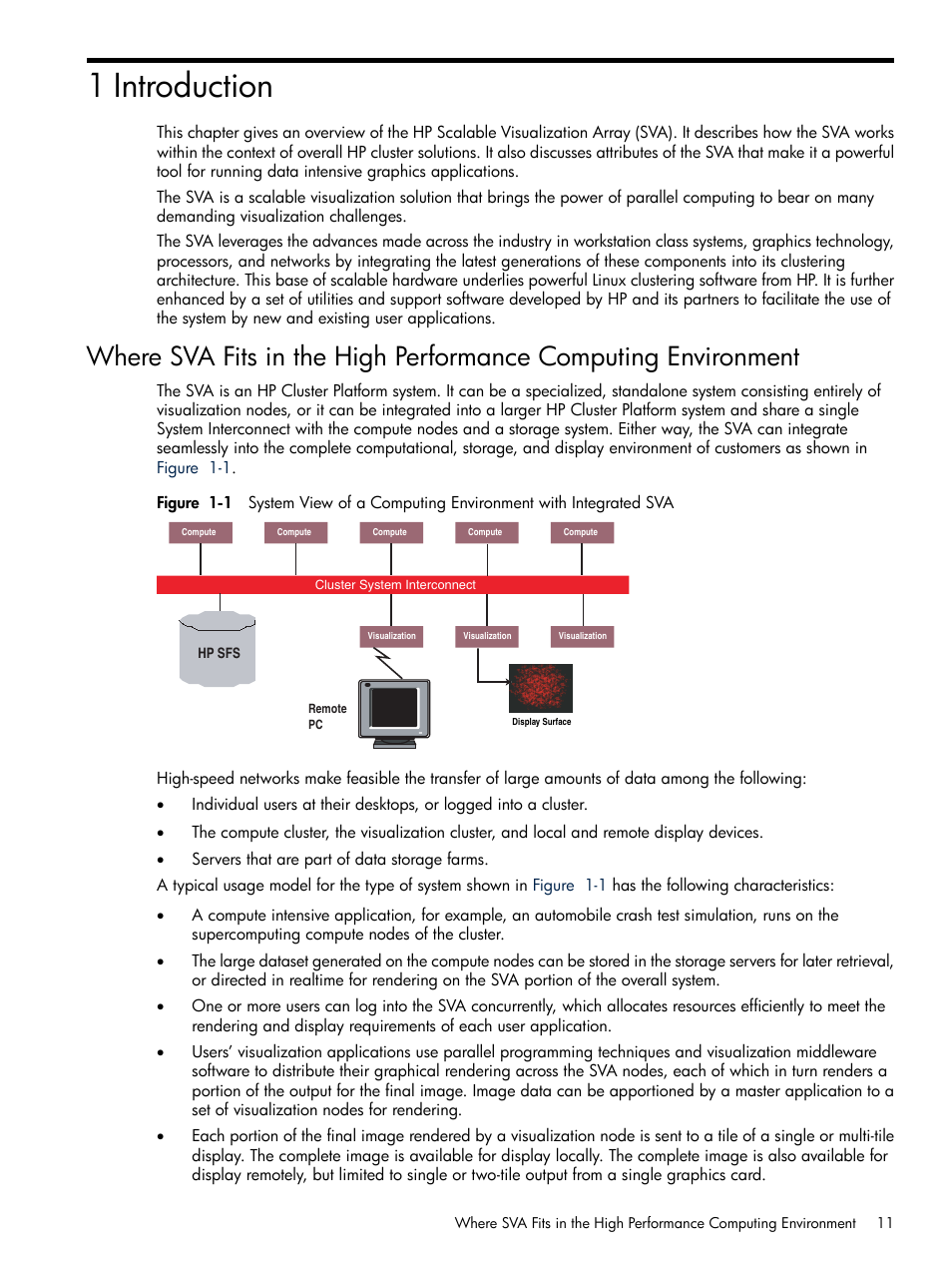 1 introduction, Chapter 1 | HP Scalable Visualization Array Software User Manual | Page 11 / 48