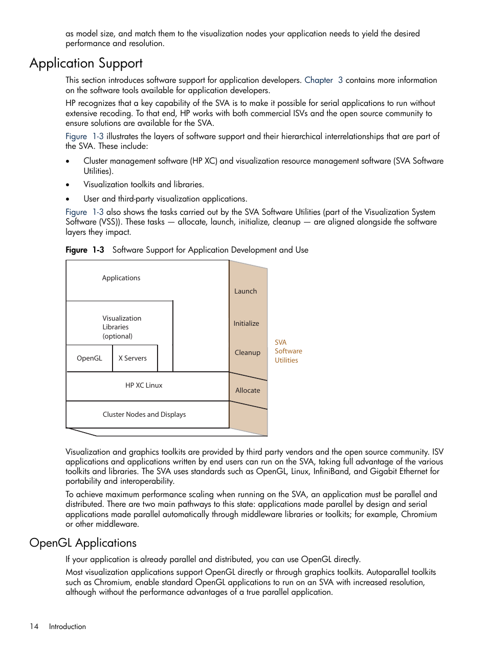 Application support, Opengl applications | HP Scalable Visualization Array Software User Manual | Page 14 / 48