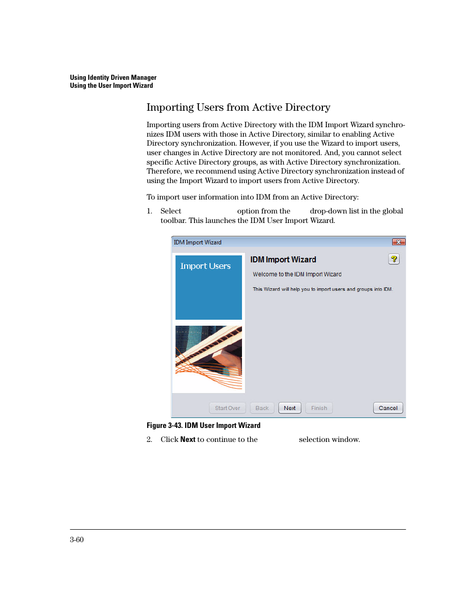 Importing users from active directory, Importing users from active directory -60 | HP Identity Driven Manager Software Series User Manual | Page 128 / 200