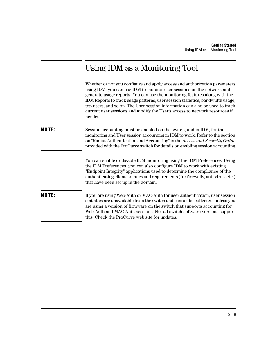 Using idm as a monitoring tool | HP Identity Driven Manager Software Series User Manual | Page 39 / 200