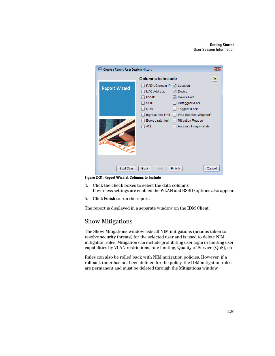 Show mitigations, Show mitigations -39 | HP Identity Driven Manager Software Series User Manual | Page 59 / 200