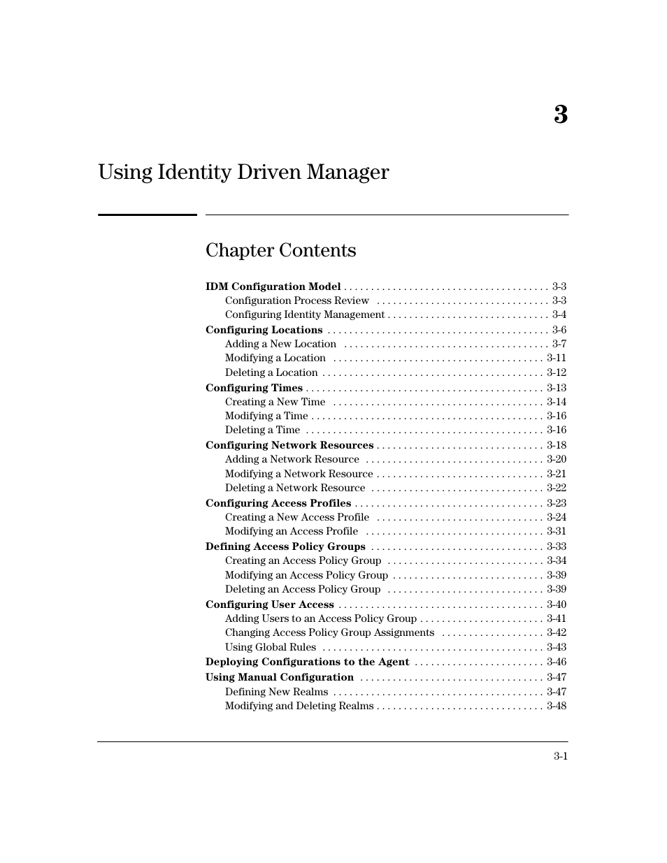 Using identity driven manager, Chapter contents, 3 using identity driven manager | HP Identity Driven Manager Software Series User Manual | Page 69 / 200