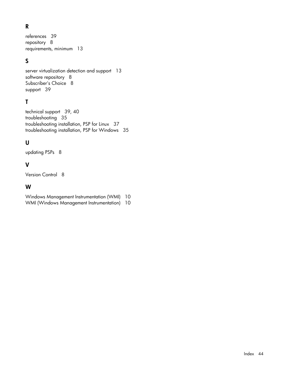 HP ProLiant Support Pack User Manual | Page 44 / 44