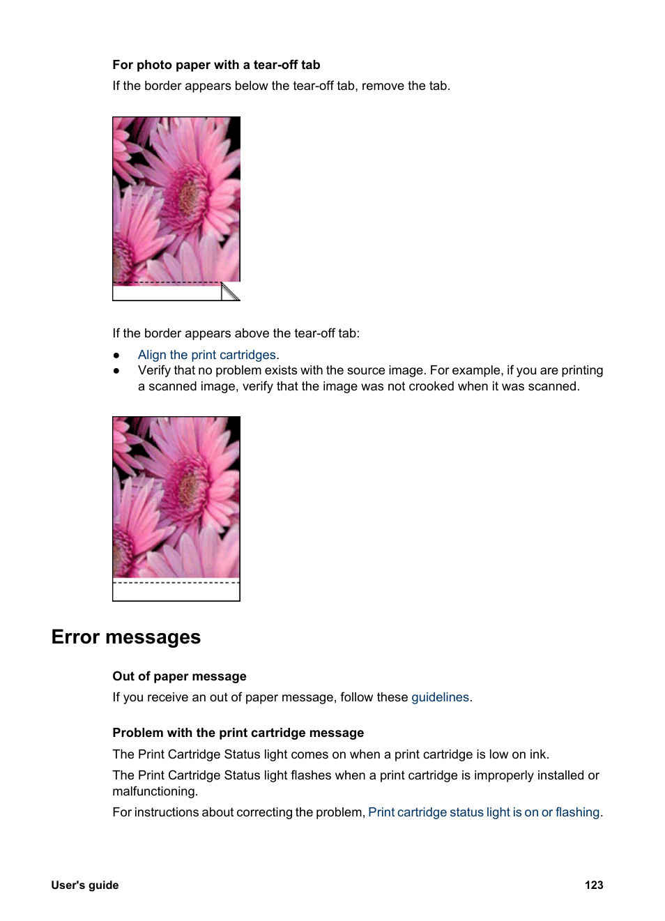 Error messages | HP Deskjet 6988dt Printer User Manual | Page 125 / 154