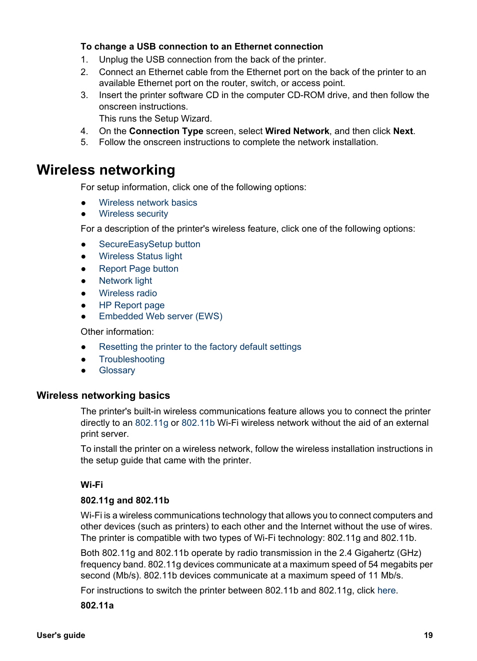 Wireless networking, Wireless networking basics, Wireless | HP Deskjet 6988dt Printer User Manual | Page 21 / 154