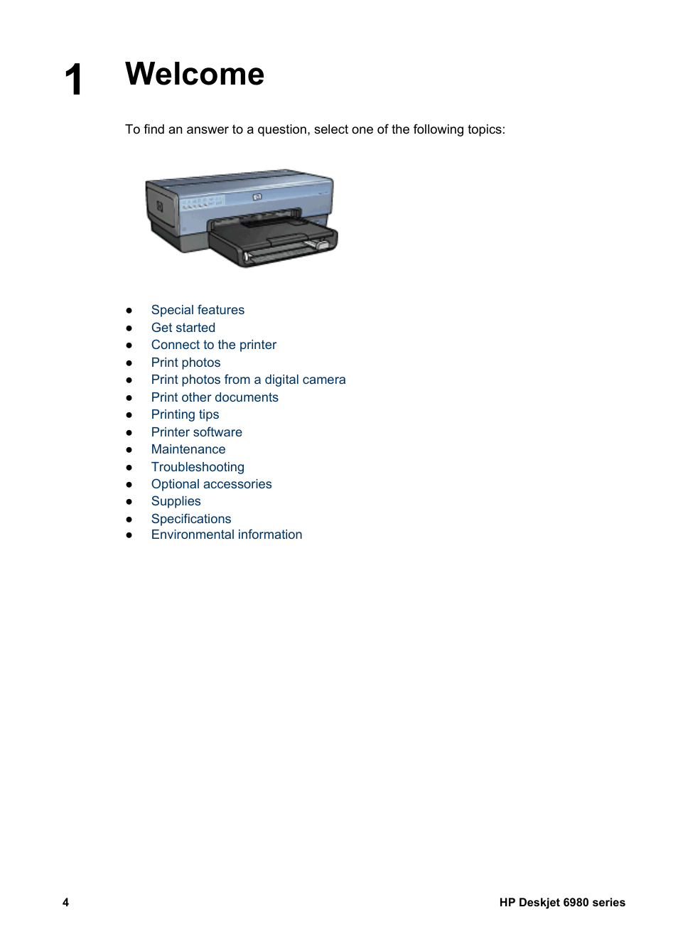 Welcome | HP Deskjet 6988dt Printer User Manual | Page 6 / 154