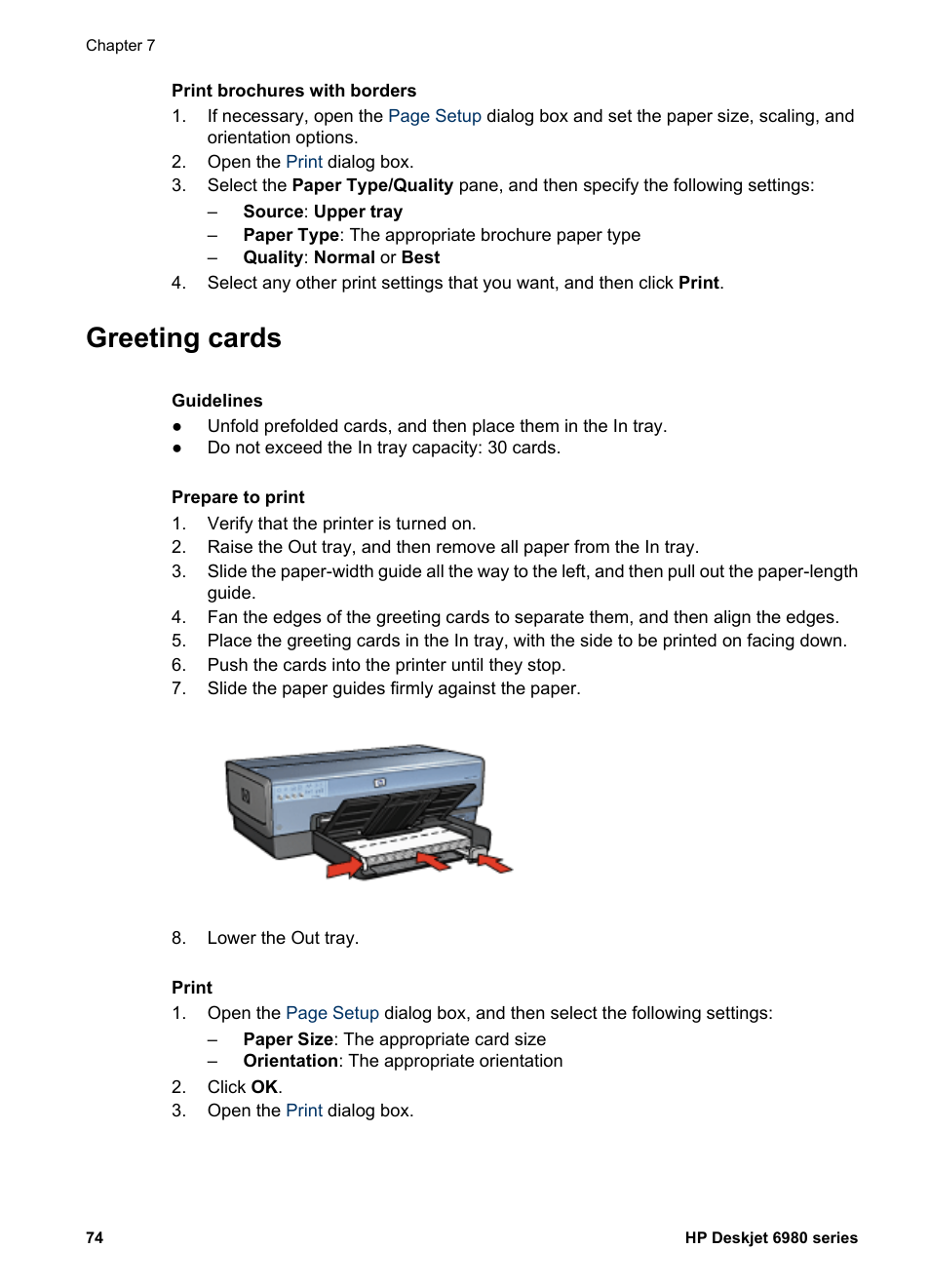 Greeting cards | HP Deskjet 6988dt Printer User Manual | Page 76 / 154