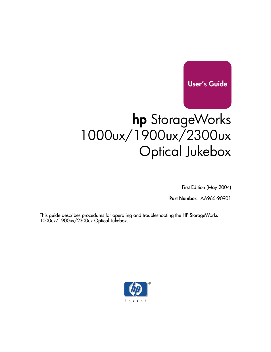 HP StorageWorks Ultra Density Optical Storage User Manual | 80 pages