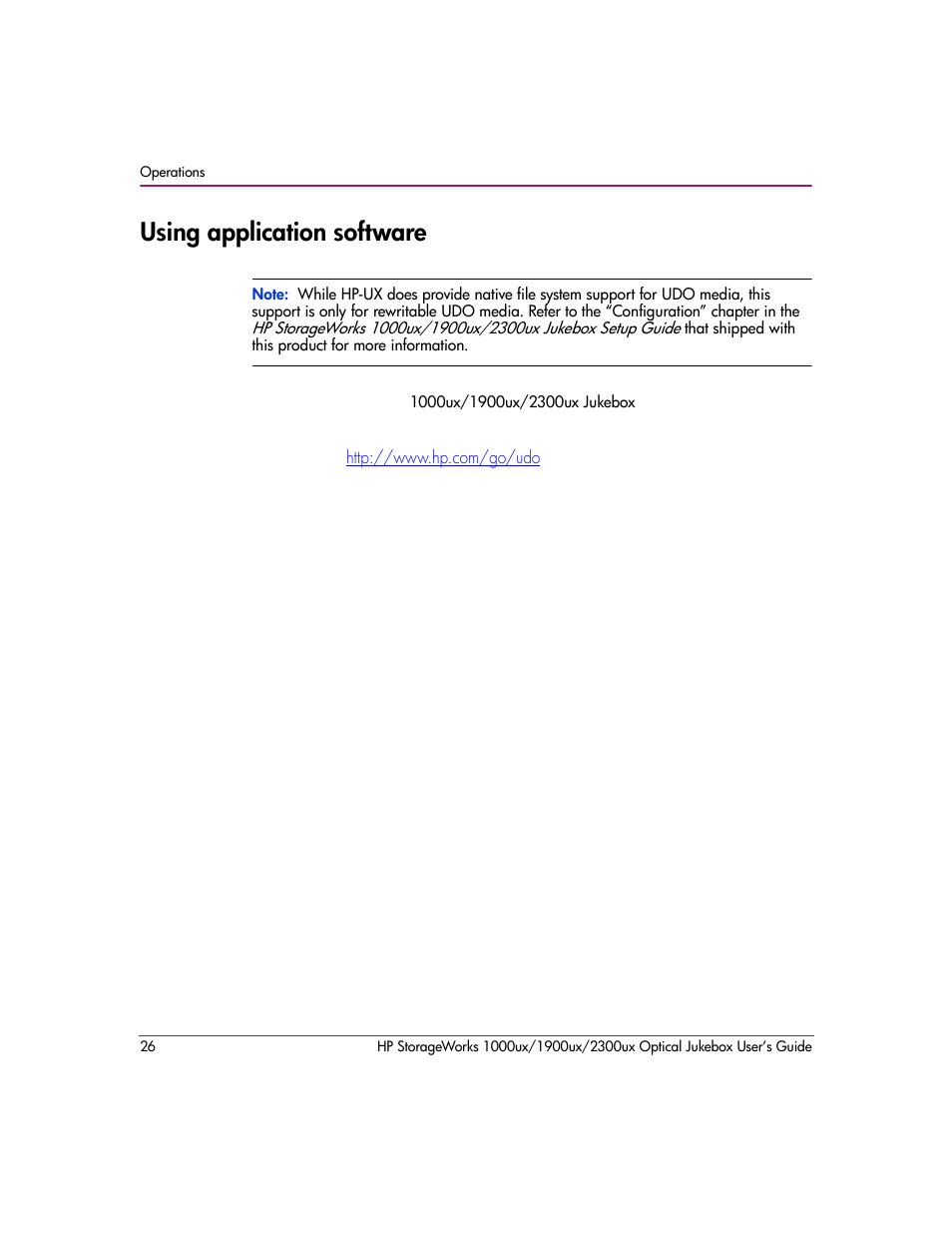Using application software | HP StorageWorks Ultra Density Optical Storage User Manual | Page 26 / 80
