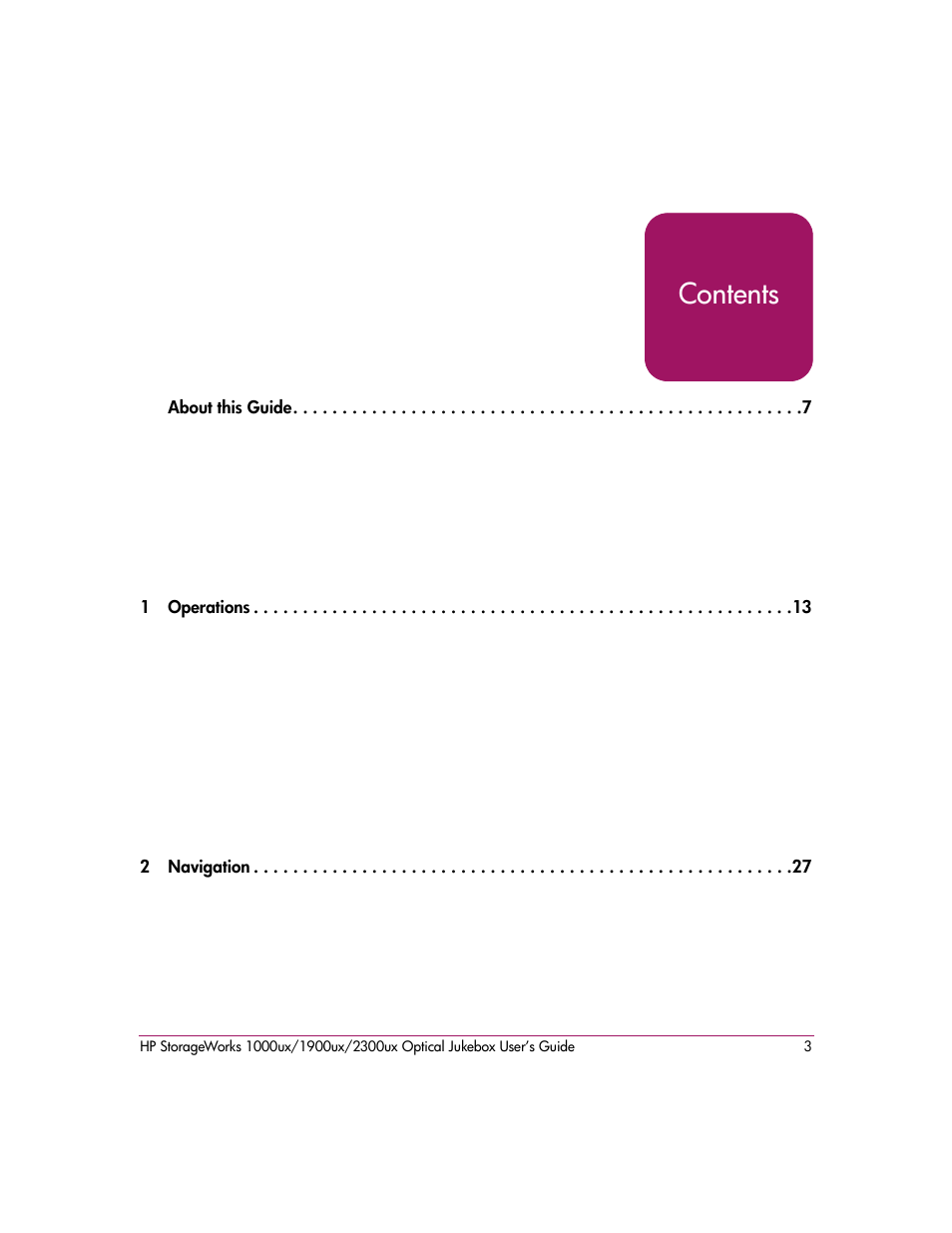 HP StorageWorks Ultra Density Optical Storage User Manual | Page 3 / 80