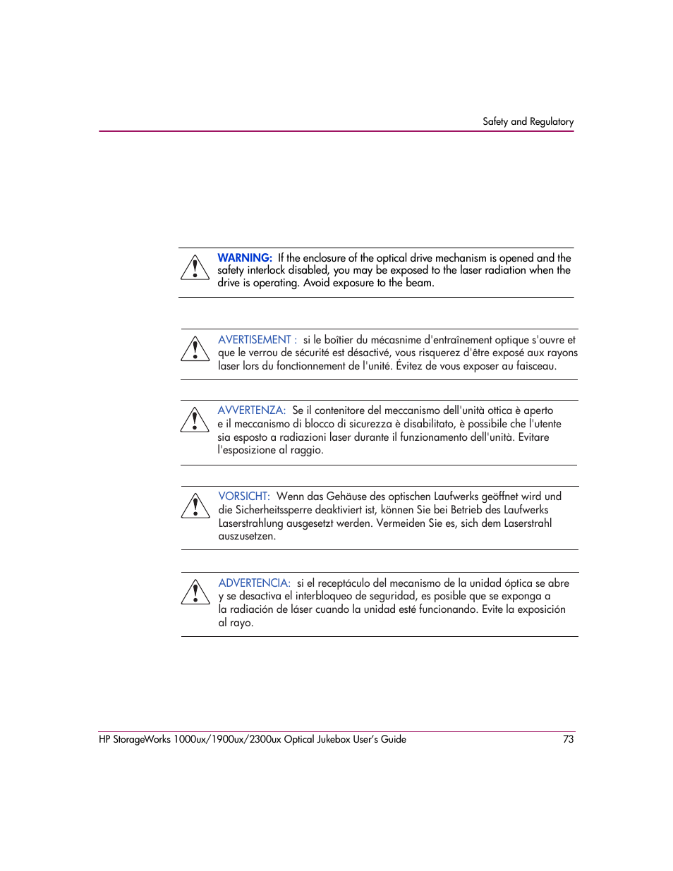 HP StorageWorks Ultra Density Optical Storage User Manual | Page 73 / 80