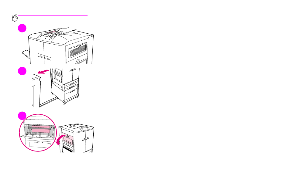 Jam in the top output bin | HP Color LaserJet 9500 Printer series User Manual | Page 124 / 254