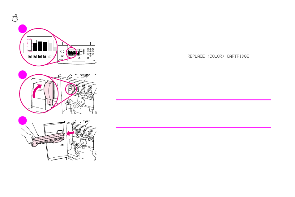 Replacing the print cartridges | HP Color LaserJet 9500 Printer series User Manual | Page 182 / 254