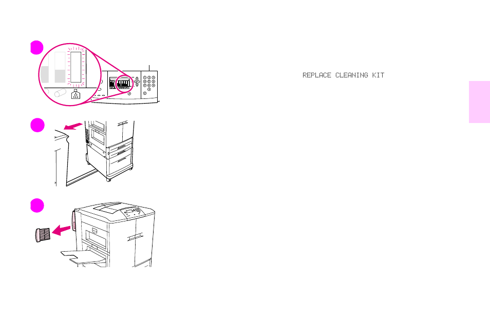 Replacing the image cleaning kit, 7replacing the image cleaning kit | HP Color LaserJet 9500 Printer series User Manual | Page 205 / 254