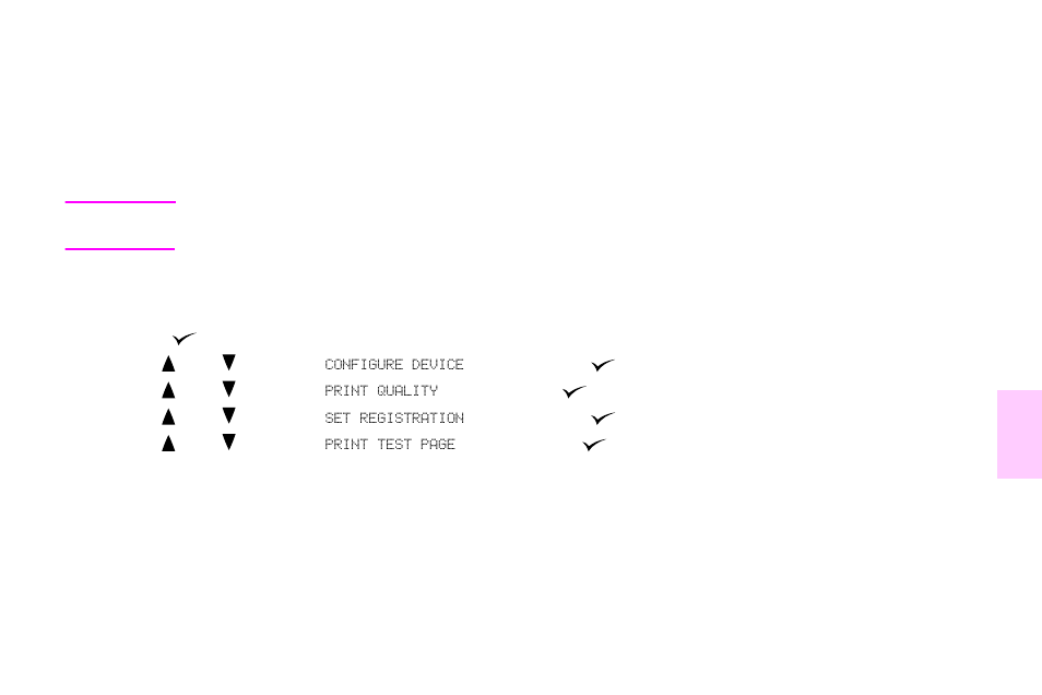 Setting registration, 4setting registration | HP Color LaserJet 9500 Printer series User Manual | Page 67 / 254