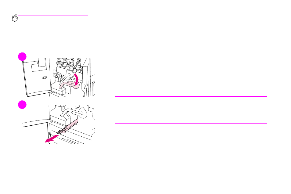 Cleaning the fuser input area | HP Color LaserJet 9500 Printer series User Manual | Page 68 / 254