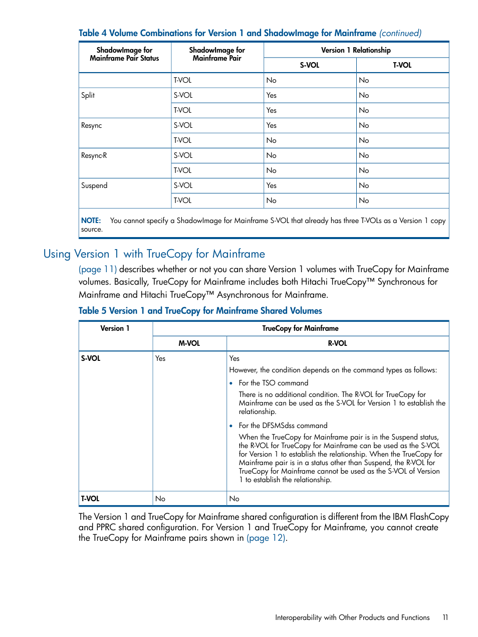 Using version 1 with truecopy for mainframe | HP StorageWorks XP Remote Web Console Software User Manual | Page 11 / 155