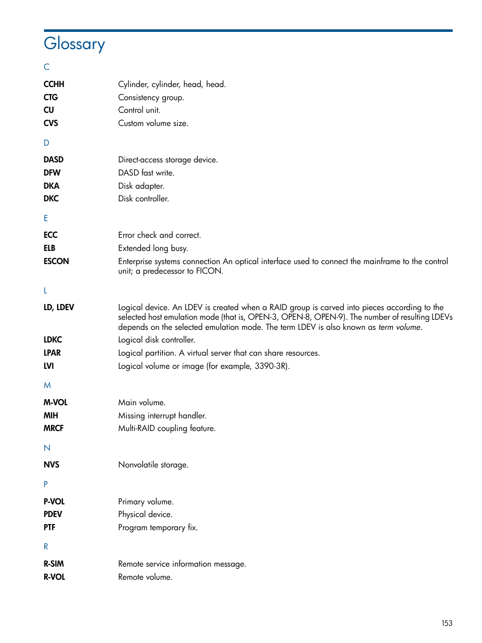 Glossary | HP StorageWorks XP Remote Web Console Software User Manual | Page 153 / 155