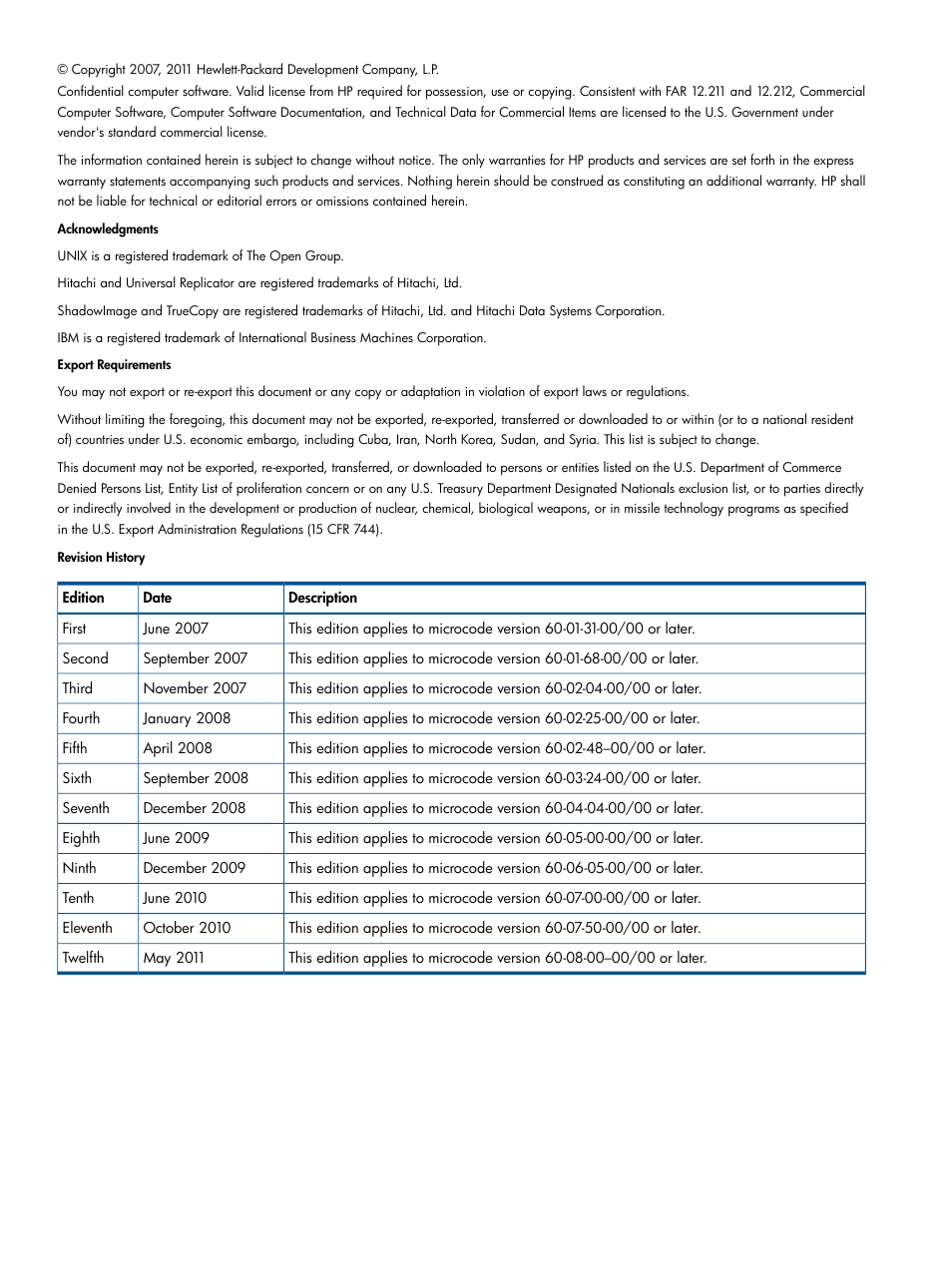 HP StorageWorks XP Remote Web Console Software User Manual | Page 2 / 155